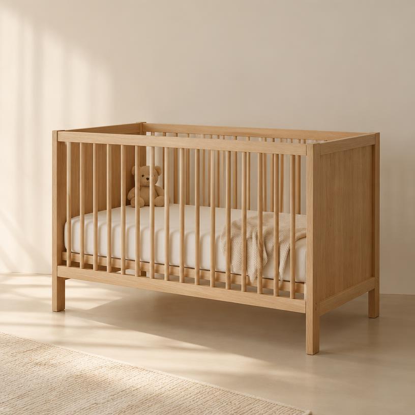 Oak Baby Cot